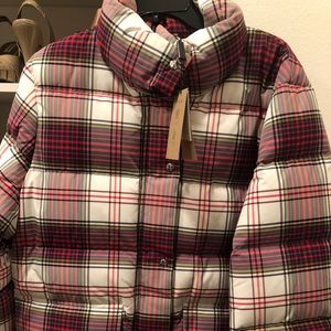 Burberry Selsey Check Print Down Coat